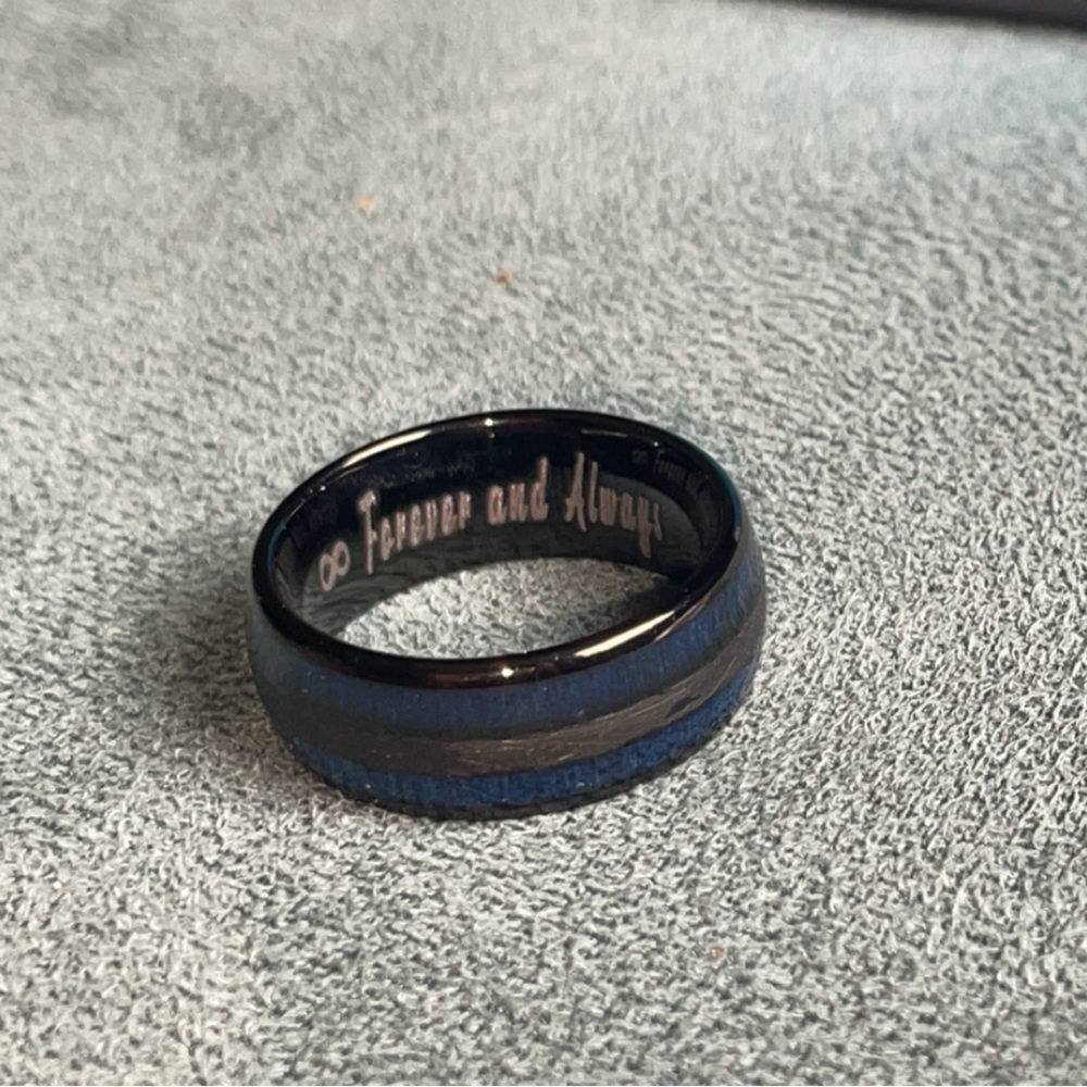 Black and Blue Men's Ring